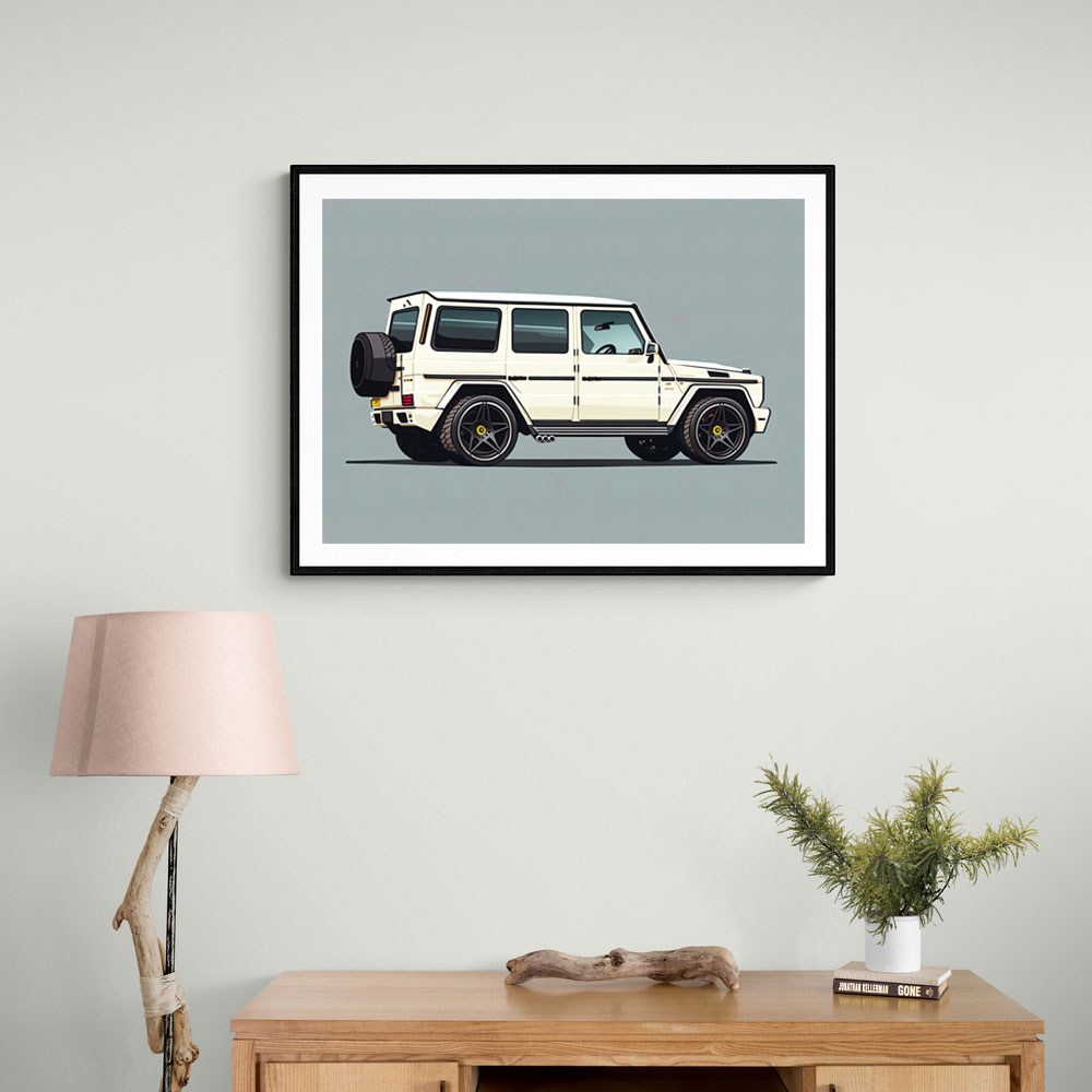 Mercedes G Wagon White Sketch