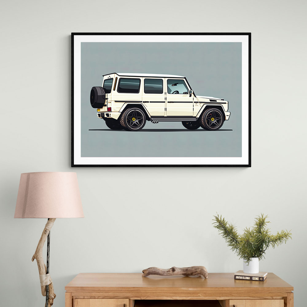 Mercedes G Wagon White Sketch