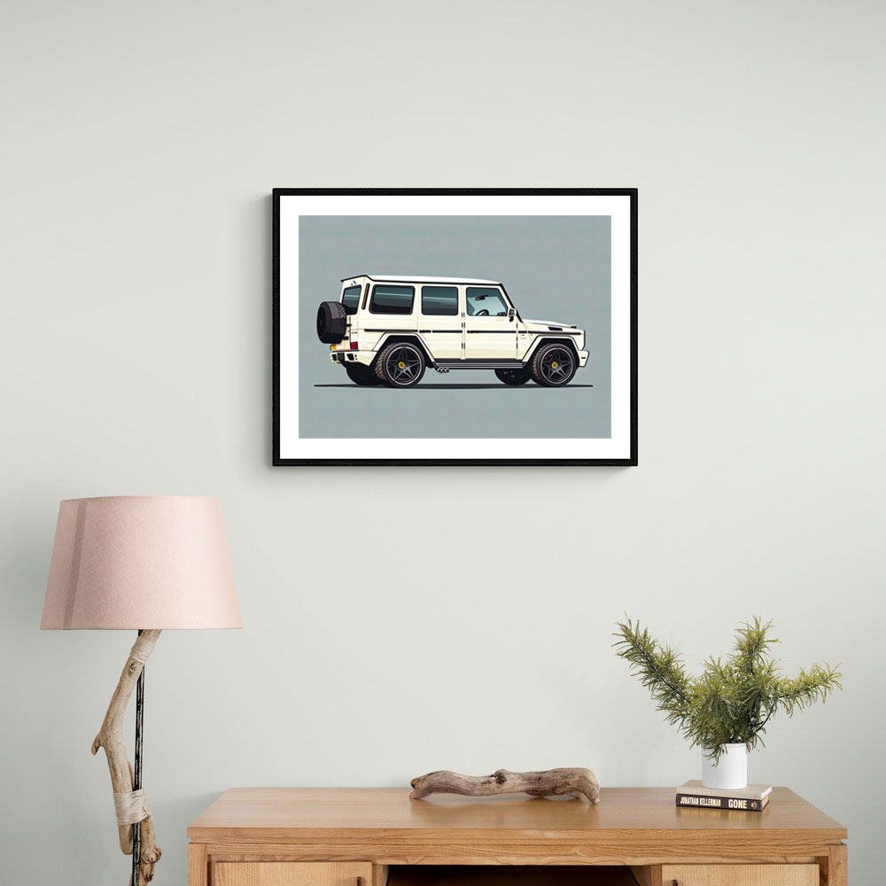 Mercedes G Wagon White Sketch