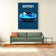 Ferrari 458 Blue Poster