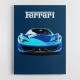 Ferrari 458 Blue Poster