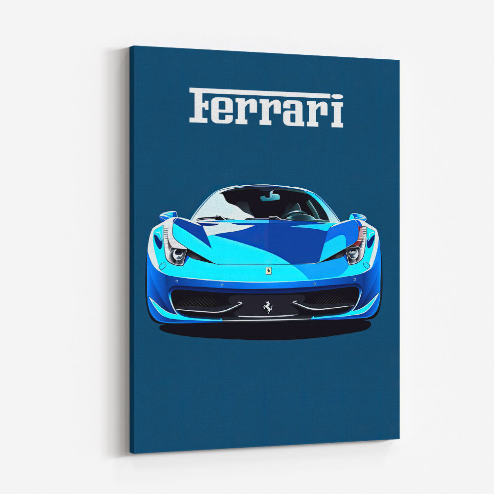 Ferrari 458 Blue Poster