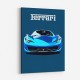 Ferrari 458 Blue Poster