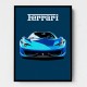 Ferrari 458 Blue Poster