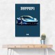 Ferrari 458 Blue 1 Poster