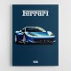 Ferrari 458 Blue 1 Poster