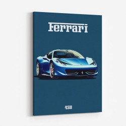 Ferrari 458 Blue 1 Poster