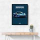 Ferrari 458 Blue 1 Poster