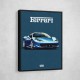 Ferrari 458 Blue 1 Poster