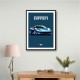 Ferrari 458 Blue 1 Poster