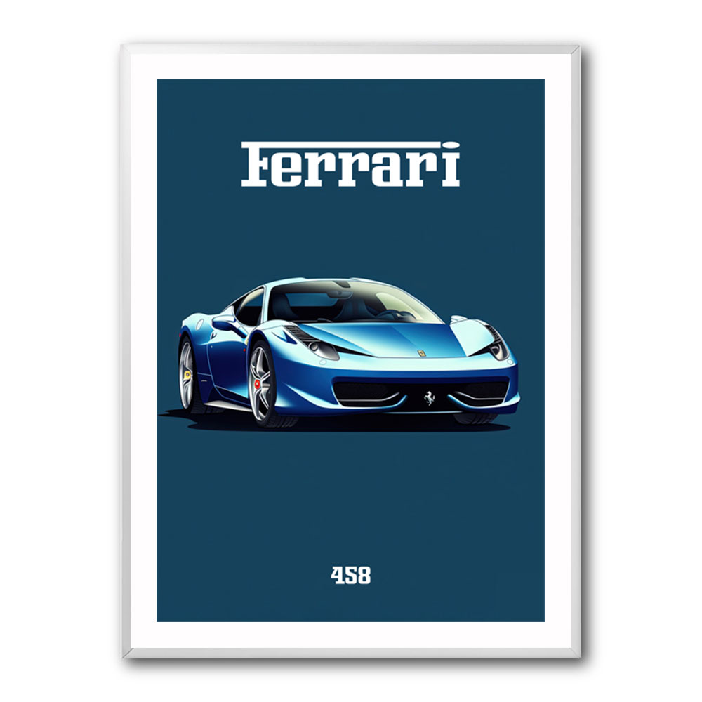 Ferrari 458 Blue 1 Poster