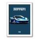 Ferrari 458 Blue 1 Poster