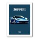 Ferrari 458 Blue 1 Poster