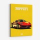 Ferrari 458 Red on Yellow Poster