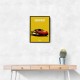 Ferrari 458 Red on Yellow Poster