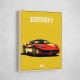 Ferrari 458 Red on Yellow Poster