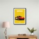 Ferrari 458 Red on Yellow Poster