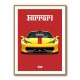 Ferrari 458 Yellow on Red Poster