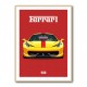 Ferrari 458 Yellow on Red Poster