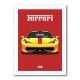 Ferrari 458 Yellow on Red Poster