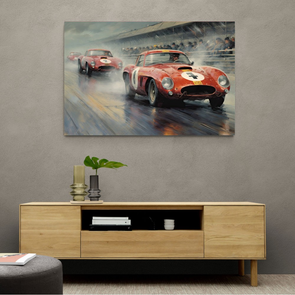 Vintage Le Mans Racing Cars Wall Art