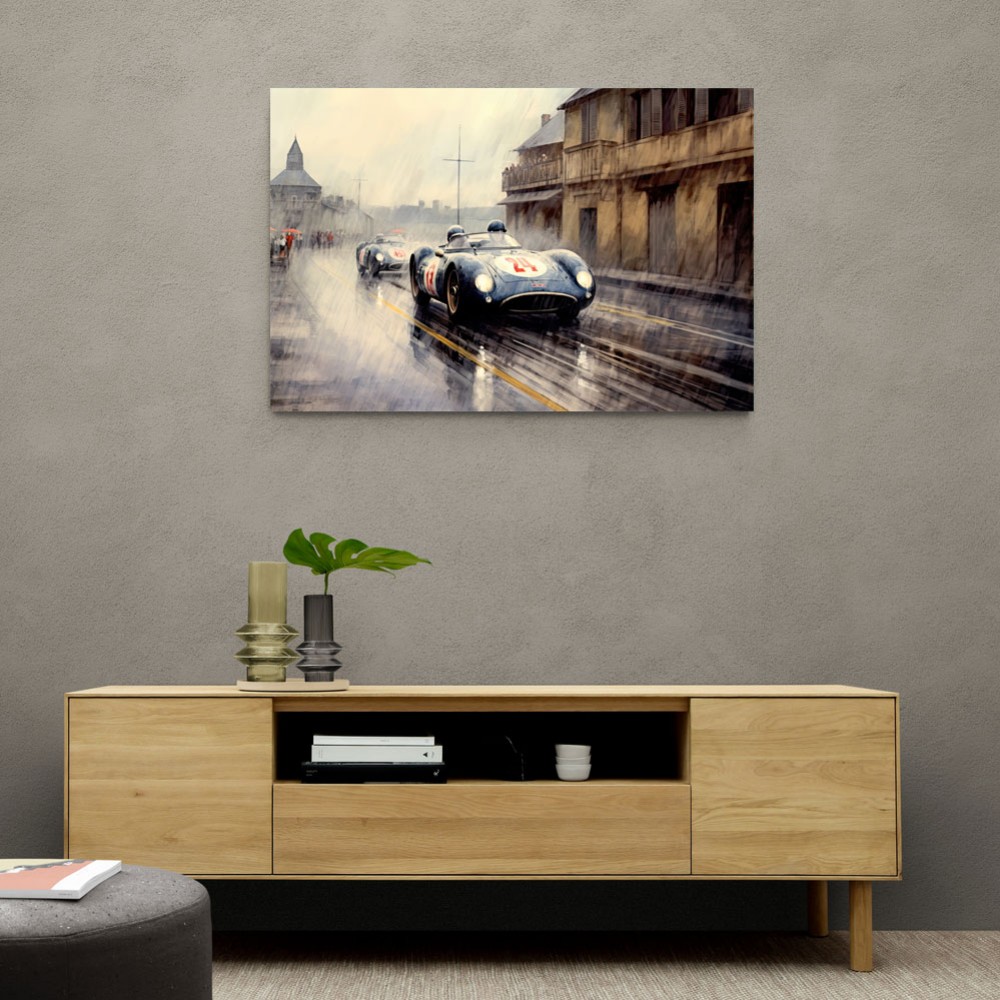 Vintage Le Mans Water Colour Wall Art Vintage Le Mans Water Colour Wall Art