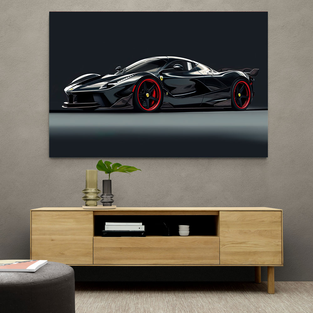 La Ferrari Concept in Black 2 Wall Art