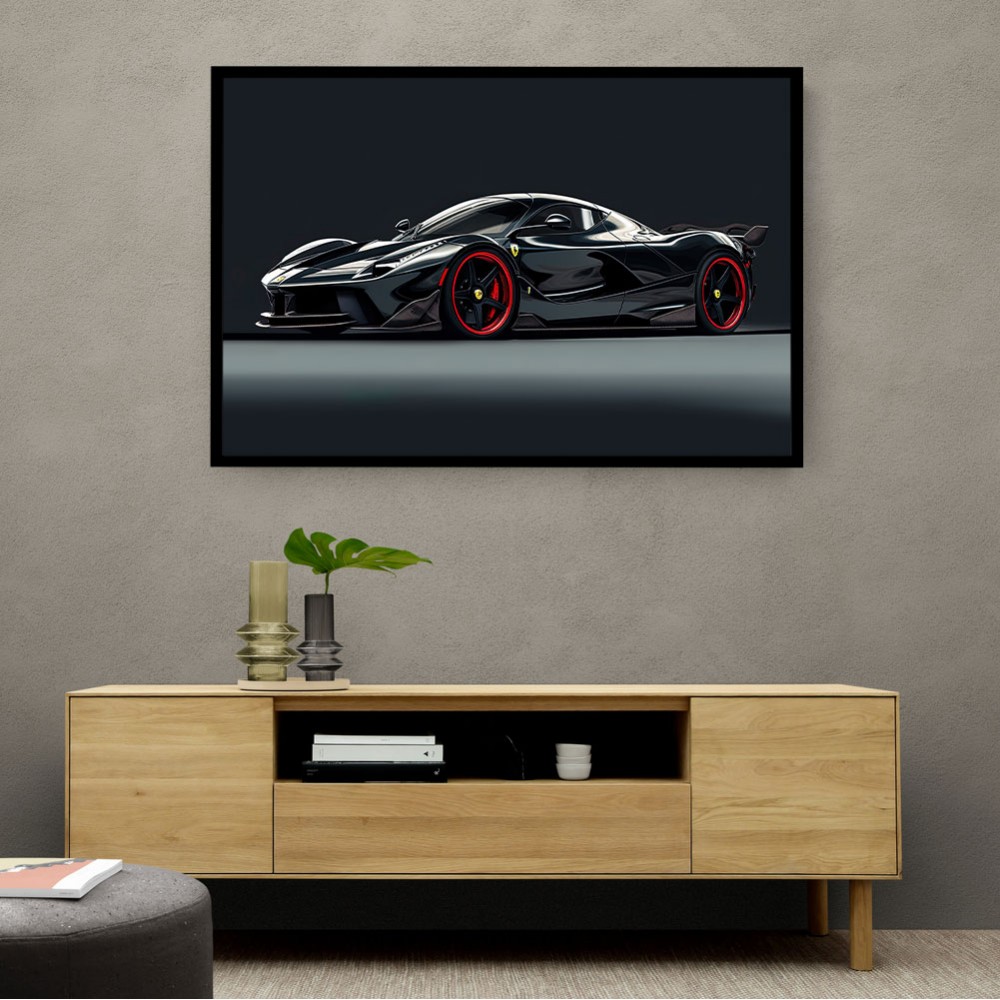 La Ferrari Concept in Black 2 Wall Art