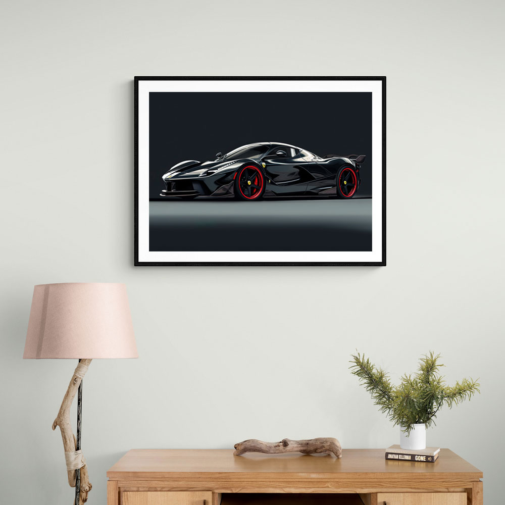 La Ferrari Concept in Black 2 Wall Art