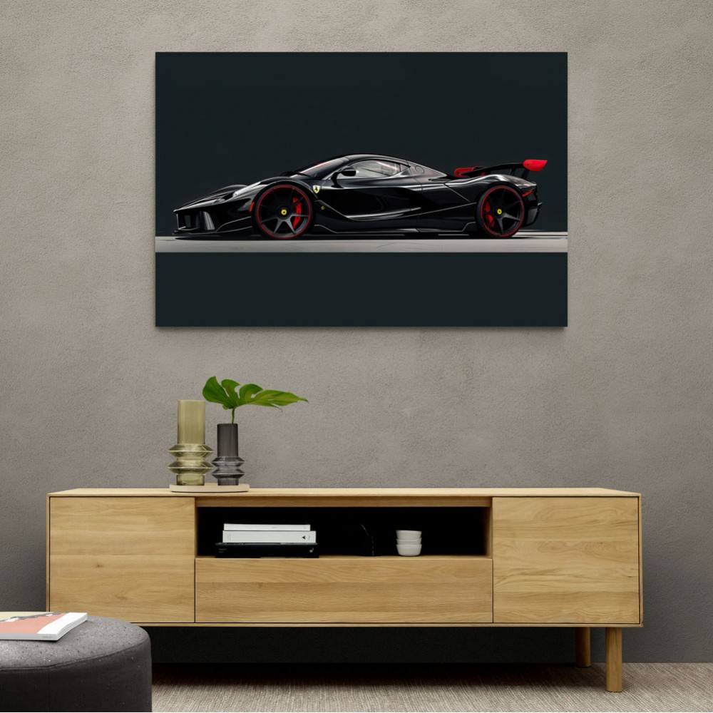 La Ferrari Concept in Black 3 Wall Art