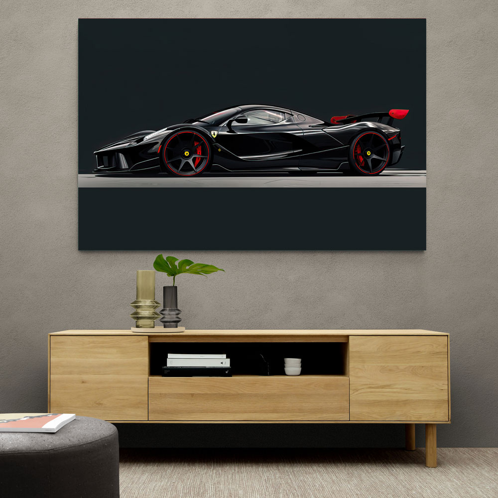 La Ferrari Concept in Black 3 Wall Art