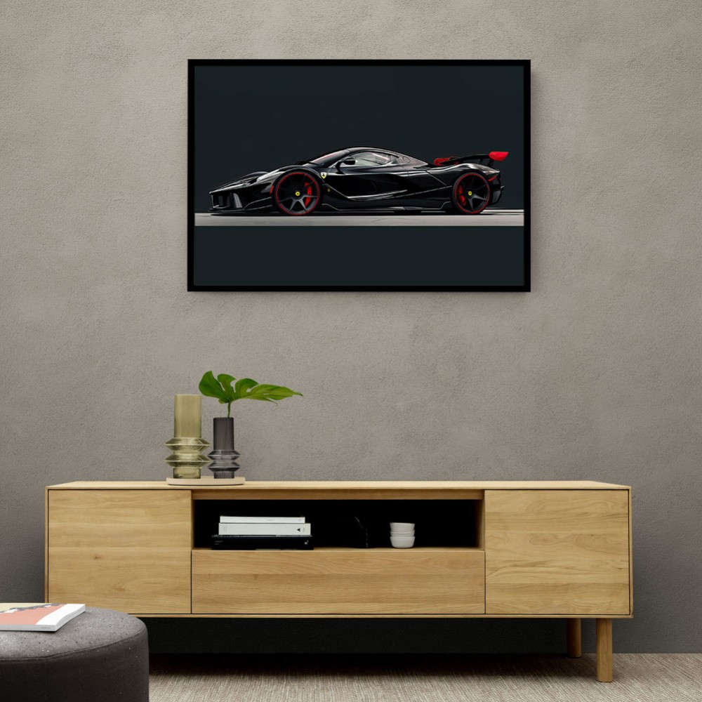 La Ferrari Concept in Black 3 Wall Art