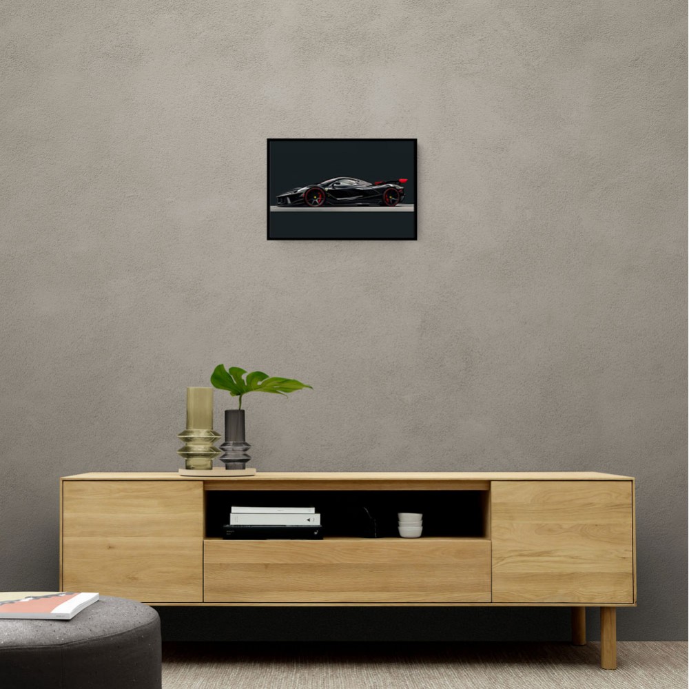 La Ferrari Concept in Black 3 Wall Art