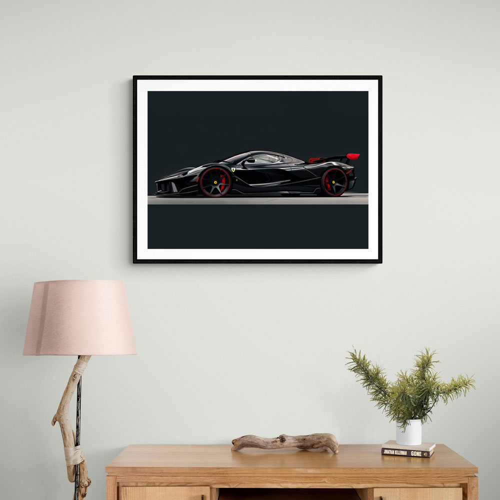 La Ferrari Concept in Black 3 Wall Art