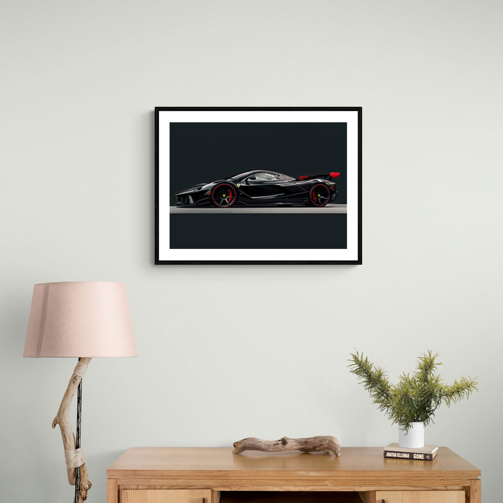 La Ferrari Concept in Black 3 Wall Art