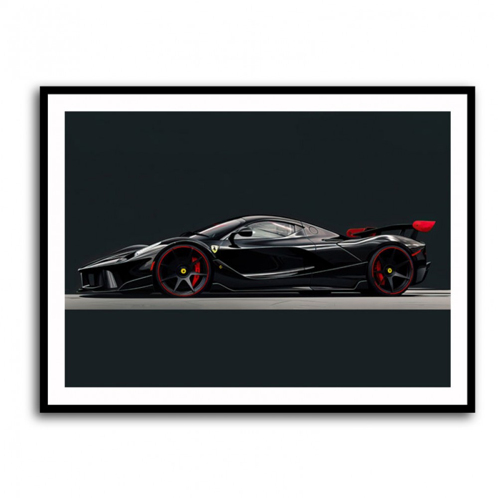 La Ferrari Concept in Black 3 Wall Art