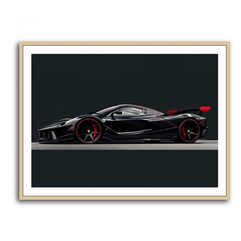 La Ferrari Concept in Black 3 Wall Art