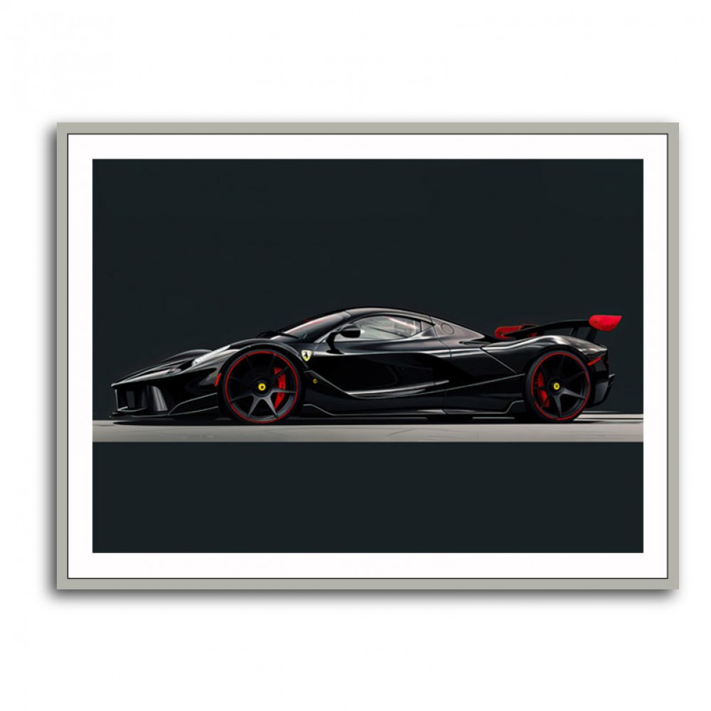 La Ferrari Concept in Black 3 Wall Art