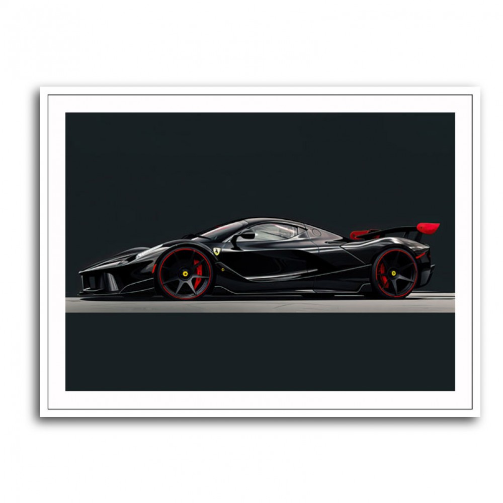 La Ferrari Concept in Black 3 Wall Art