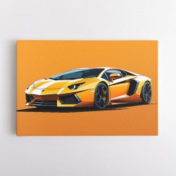 Lamborghini Aventador Yellow Wall Art