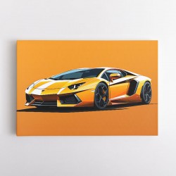 Lamborghini Aventador Yellow 2 Wall Art