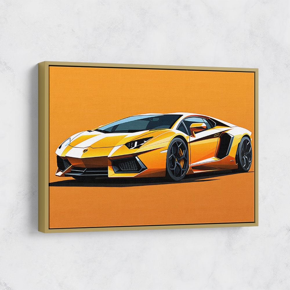 Lamborghini Aventador Yellow 2 Wall Art