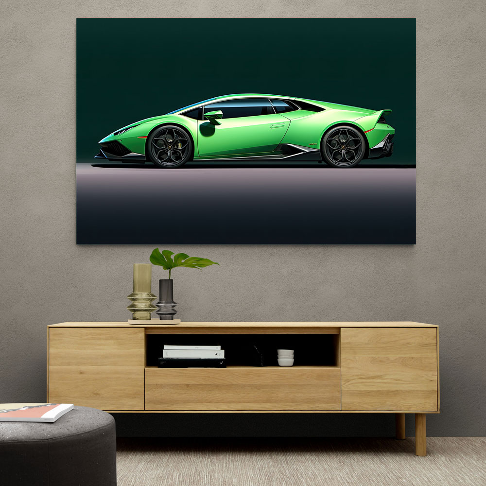 Lamborghini Huracan Green Wall Art