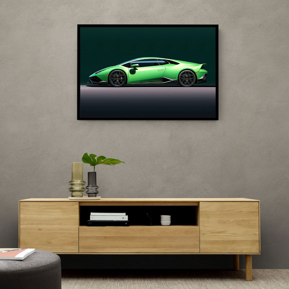 Lamborghini Huracan Green Wall Art