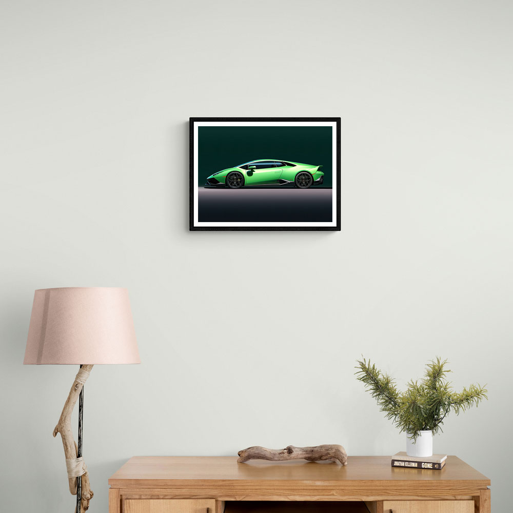 Lamborghini Huracan Green Wall Art