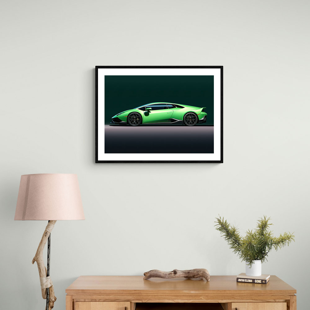 Lamborghini Huracan Green Wall Art