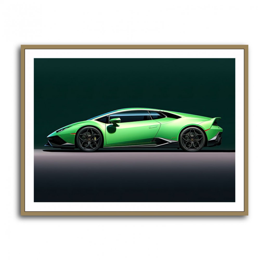 Lamborghini Huracan Green Wall Art