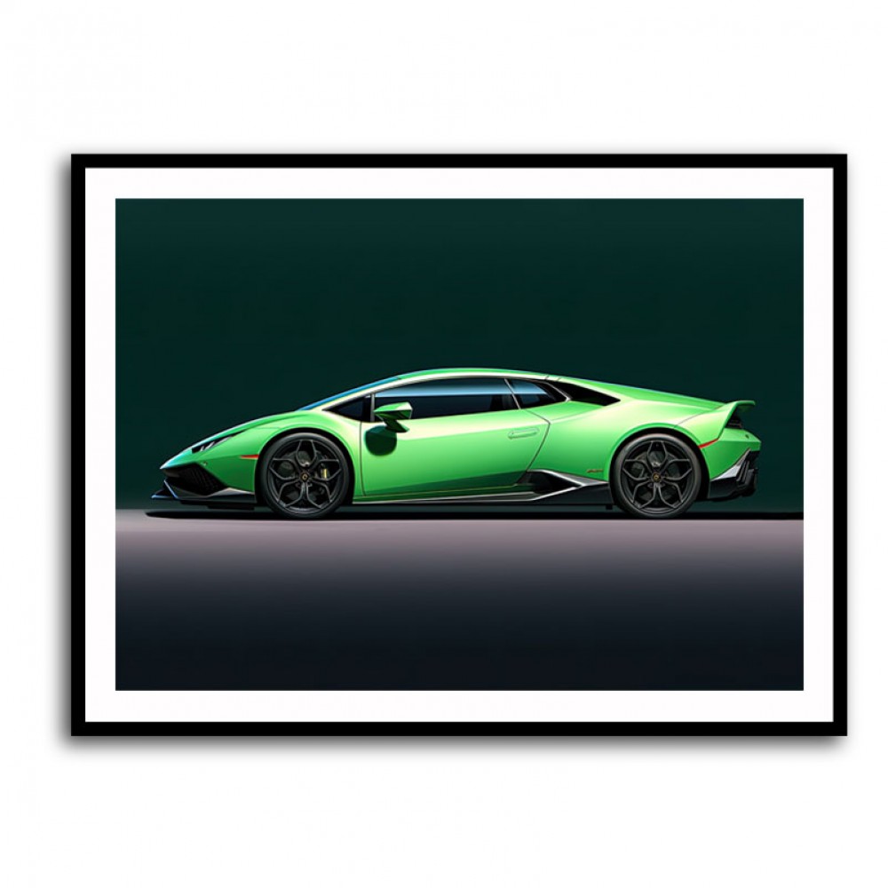 Lamborghini Huracan Green Wall Art