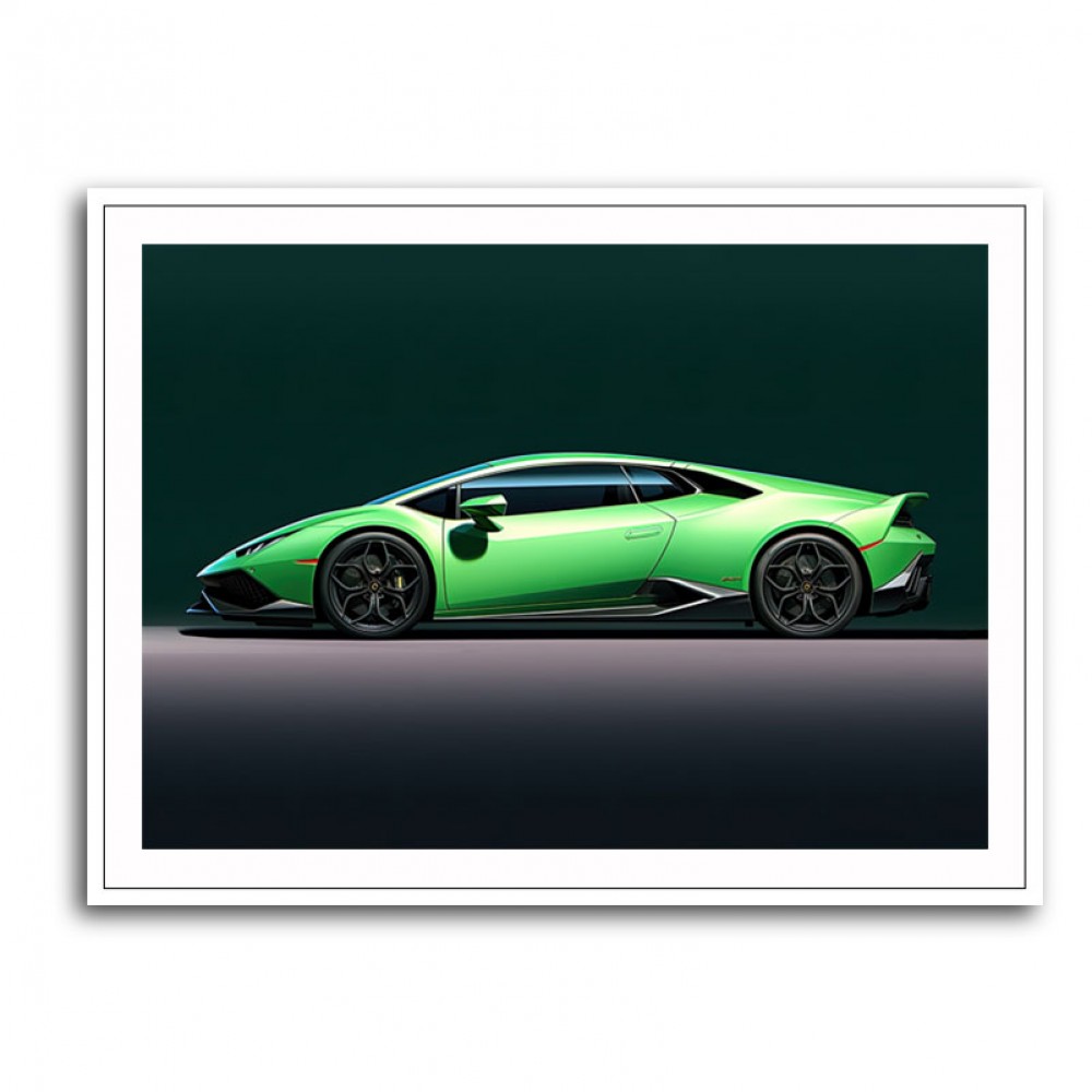 Lamborghini Huracan Green Wall Art