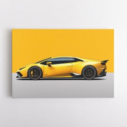 Lamborghini Huracan Yellow Wall Art